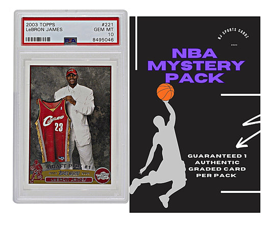 PSA Basketball Graded Card Mystery Pack | 1 PSA Graded Basketball Card | Grade 7+ Guaranteed | Contains 1 Graded Rookie, Legend or Star