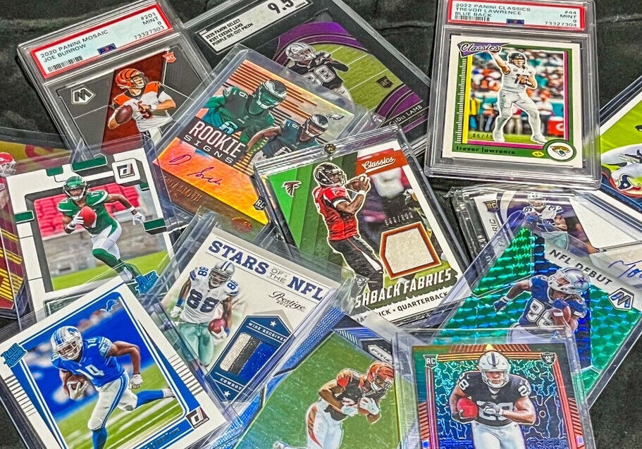 NFL FOOTBALL MYSTERY Packs - 15 Cards - 7 Rookies - Look for Autos - Mem - 1/1