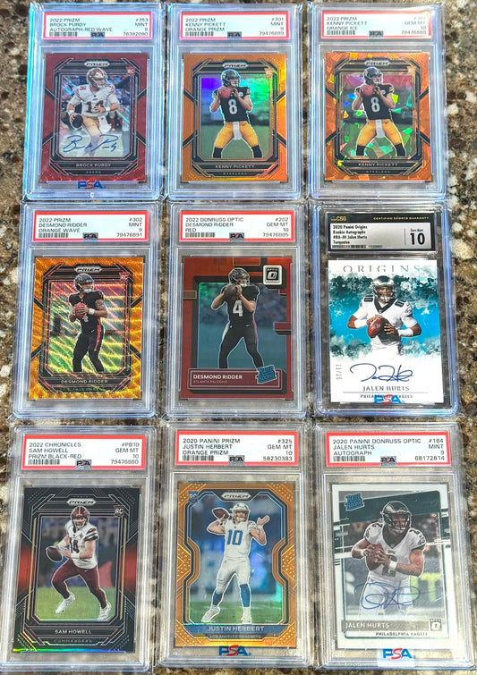 NFL FOOTBALL MYSTERY Packs - 15 Cards - 7 Rookies - Look for Autos - Mem - 1/1